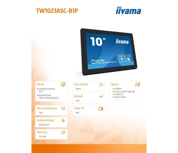 iiyama TW1023ASC-B1P dotykowy - 1177721 - zdjęcie 8